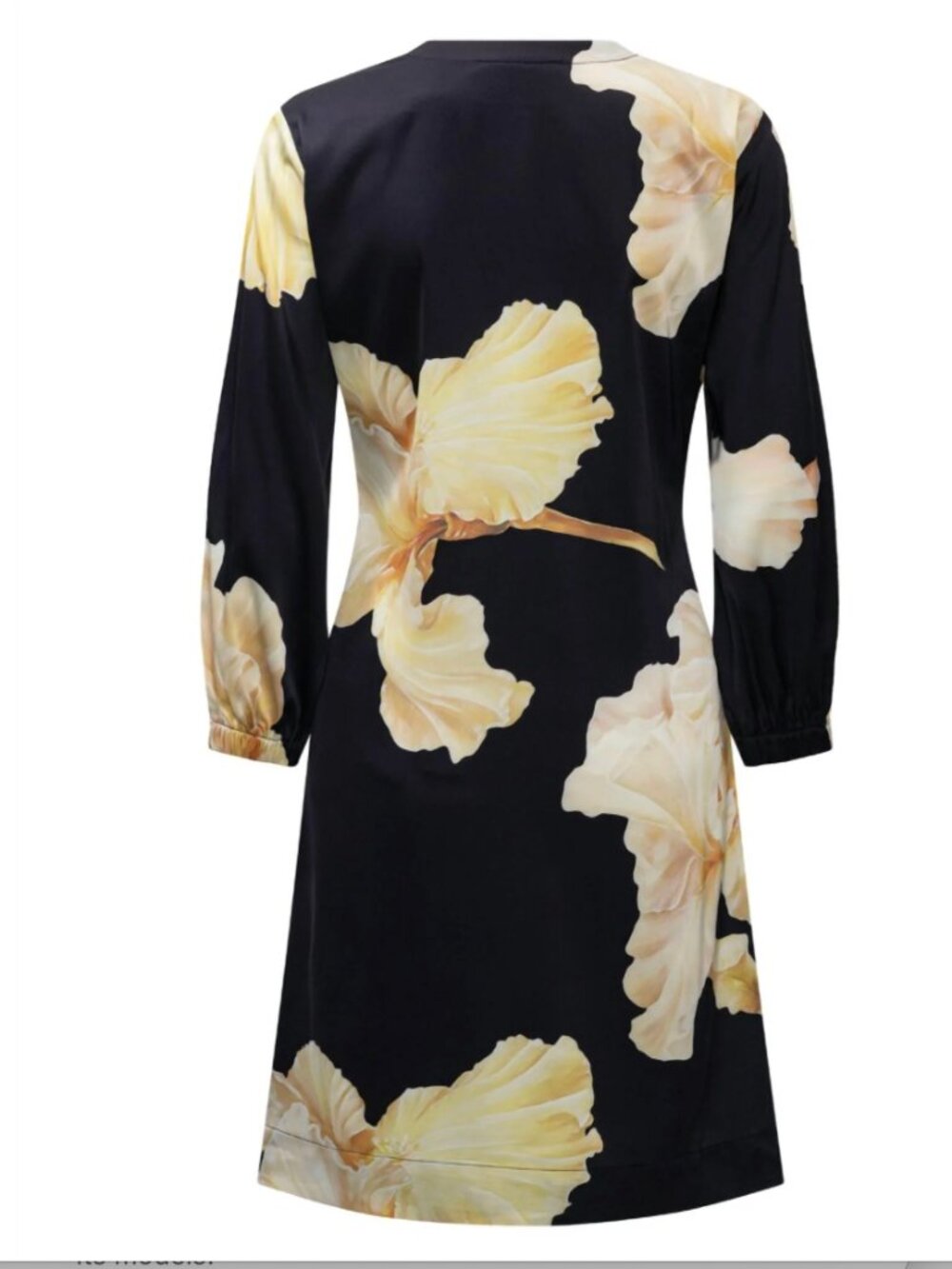 Karmamia Faye Mini Dress Black Gold Floral Wrap Tie Silk S - Picture 3 of 4